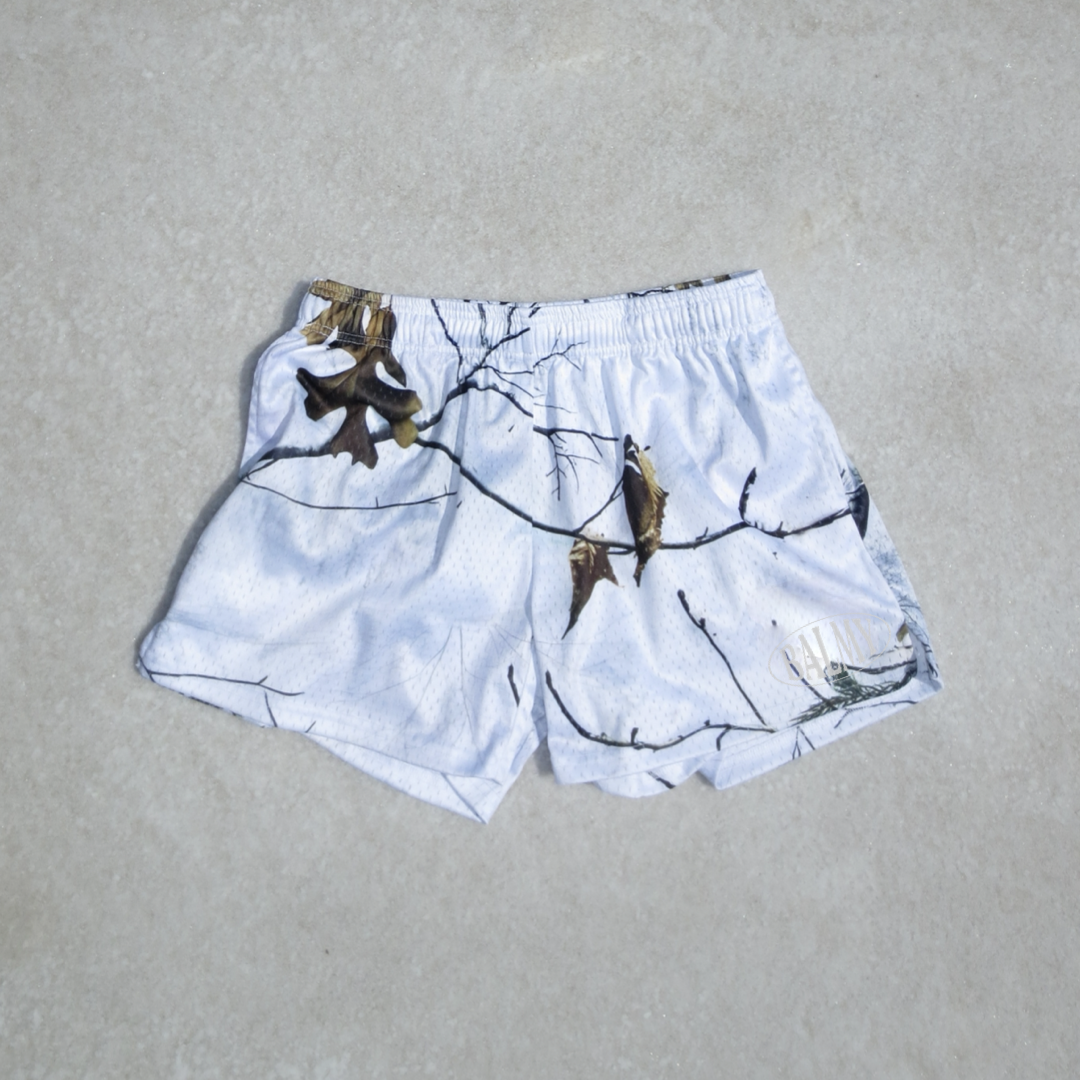 mesh shorts - white camo